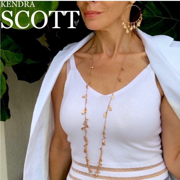 NWT KENDRA SCOTT long Bella necklace in Rose gold - Picture 6 of 7
